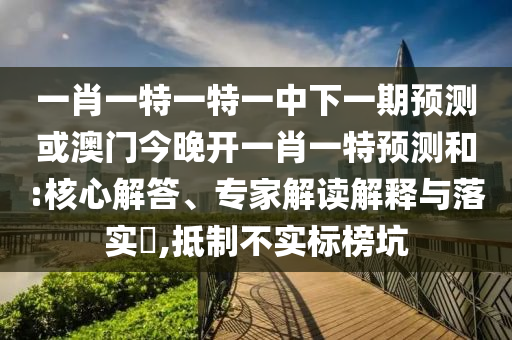 一肖一特一特一中下一期預(yù)測(cè)或澳門今晚開(kāi)一肖一特預(yù)測(cè)和:核心解答、專家解讀解釋與落實(shí)?,抵制不實(shí)標(biāo)榜坑